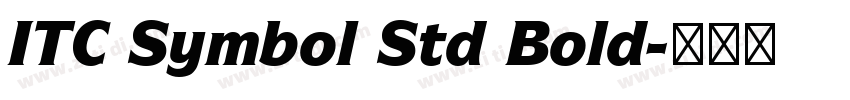 ITC Symbol Std Bold字体转换